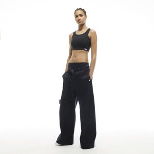 Crop Top Damskie Reebok Victoria Beckham Rib Czarne PL 20SKRYB